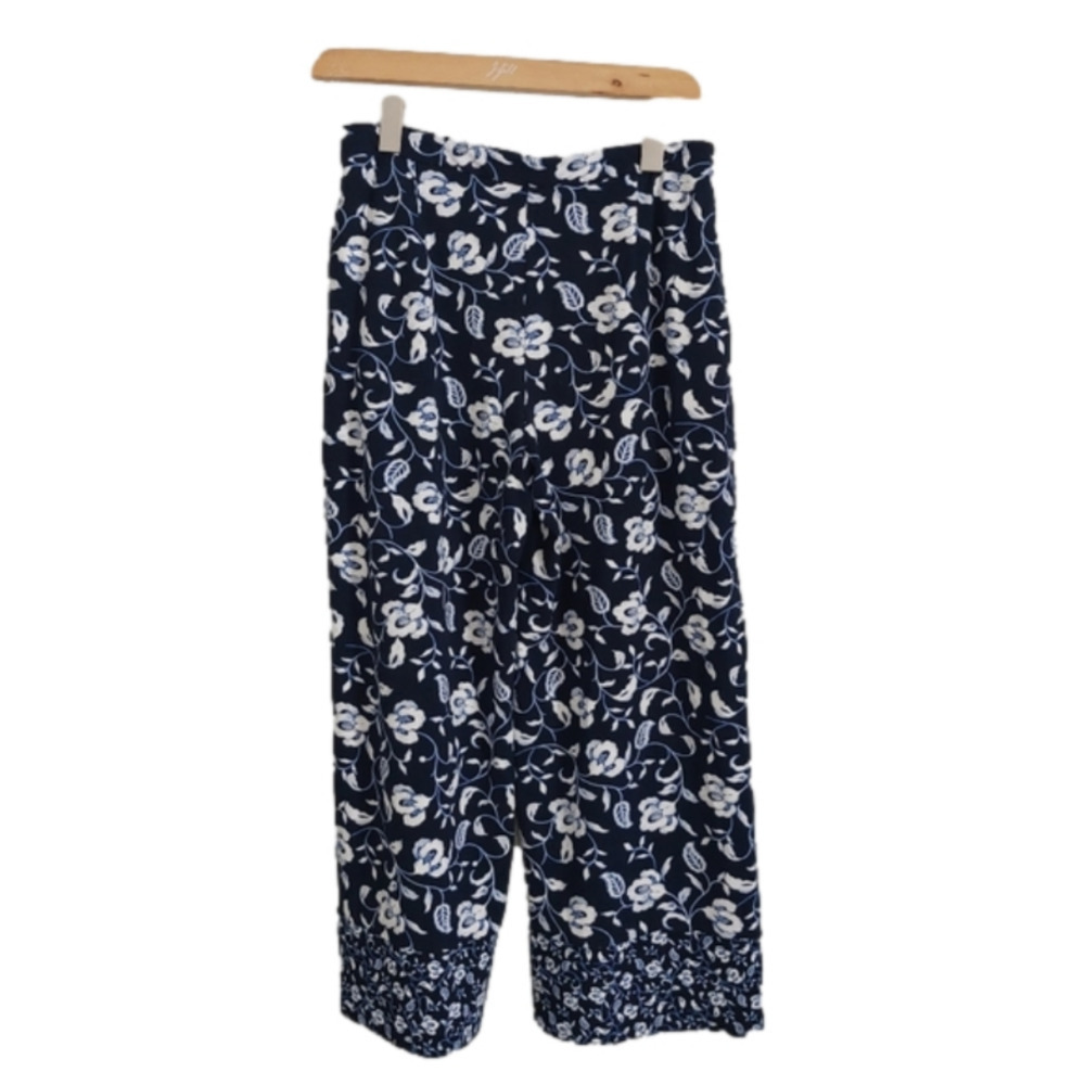 - J.Jill Wearever Collection Full-Leg Cropped Floral Print Pants size XS H… - Picture 5 of 6